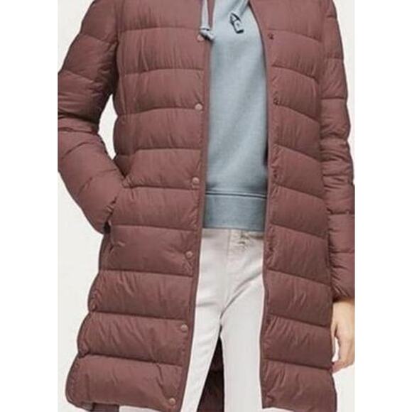 Uniqlo Women’s Ultra Light Down Jacket Small Wine Packable Travel Quilted Coat - Picture 15 of 16
